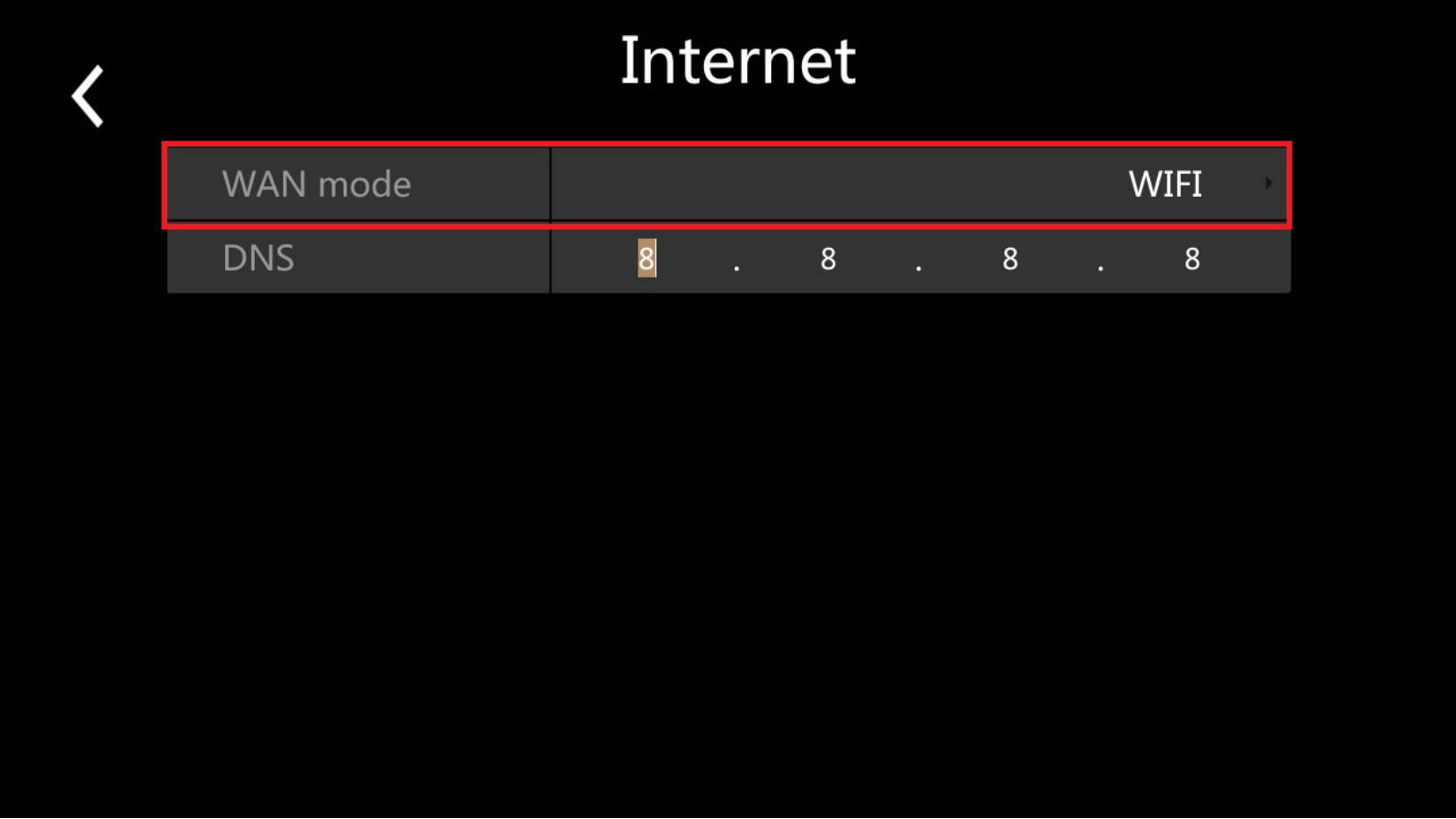 internet wan mode
